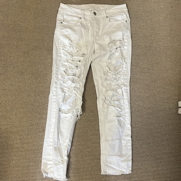 PacSun/L.A. Hearts top & American Eagle White ripped jeans - Picture 4 of 5